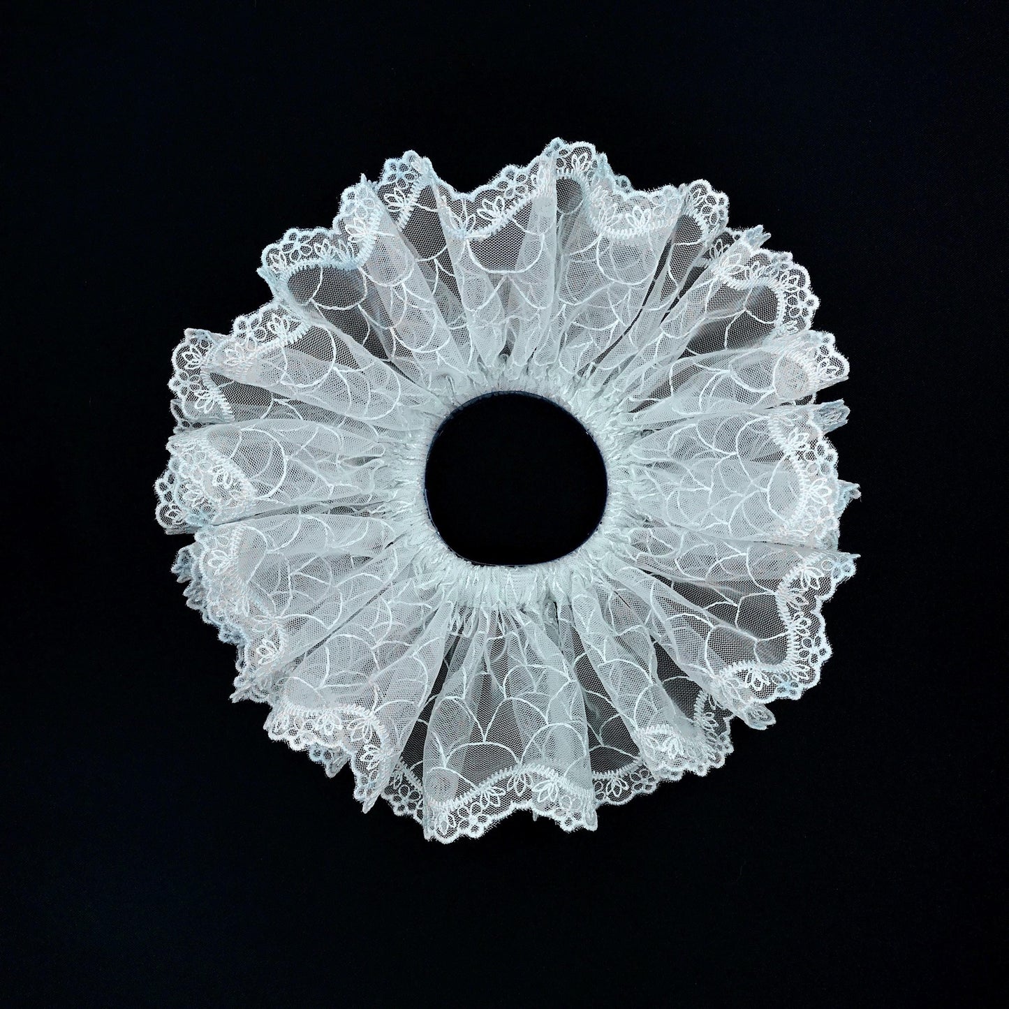 Crystal Embroidered Scrunchies, Mermaid, Fresh and Elegant Hair Accessories, Stylish Hair Ties, Creative Ponytail Holders in Pale Blue Color