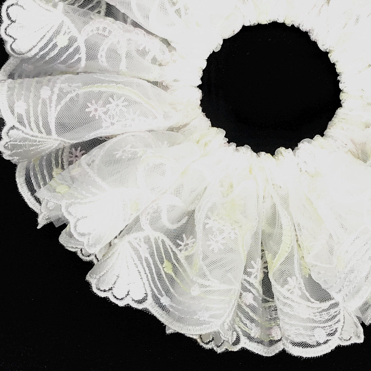 Formal Scrunchies, Date Wear, Romantic Gifts, Pretty Hair Accessories, Stylish Hair Ties, Creative Ponytails, and Bun Holders in White Color