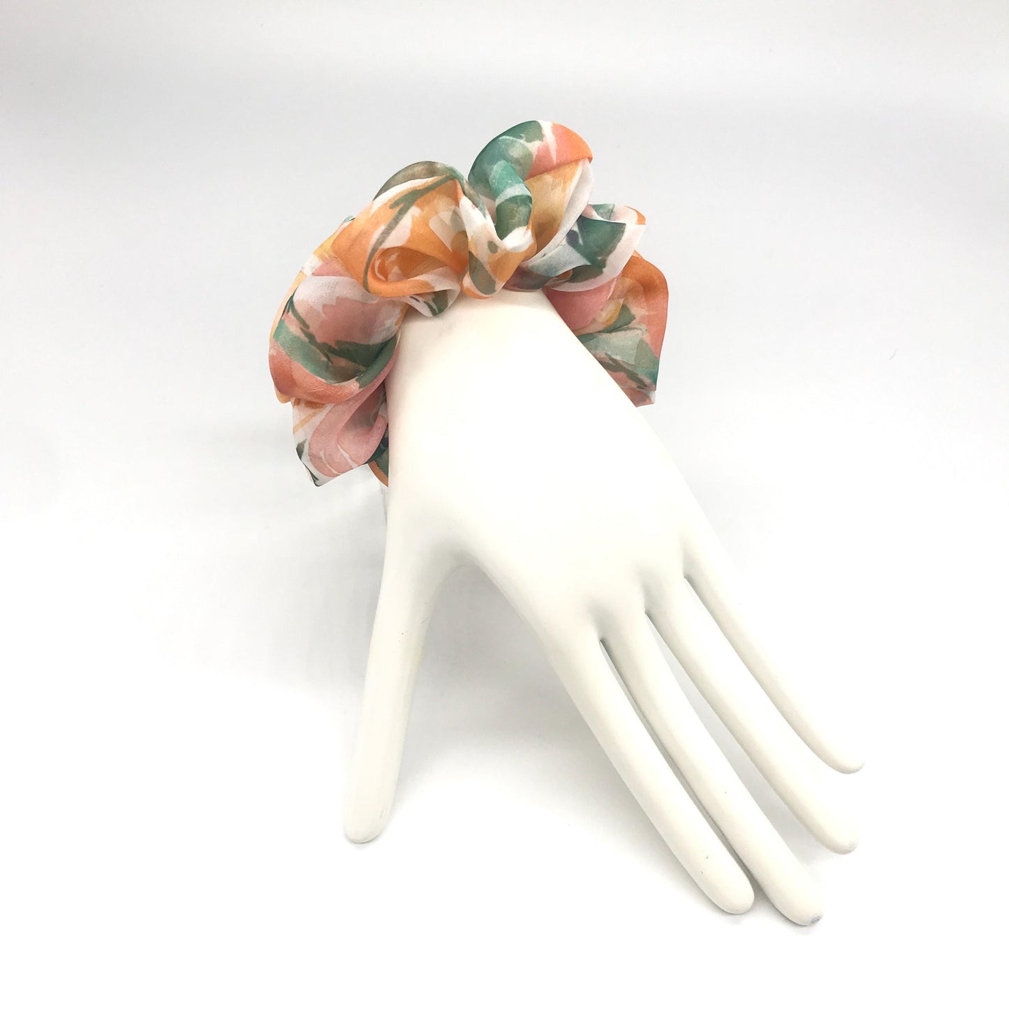 Floral Scrunchies, Gorgeous Spring Daily Party Wear, Pretty Ponytail Bun Holders, Fancy Hair Ties, Stylish Hair Accessories in Vibrant Color