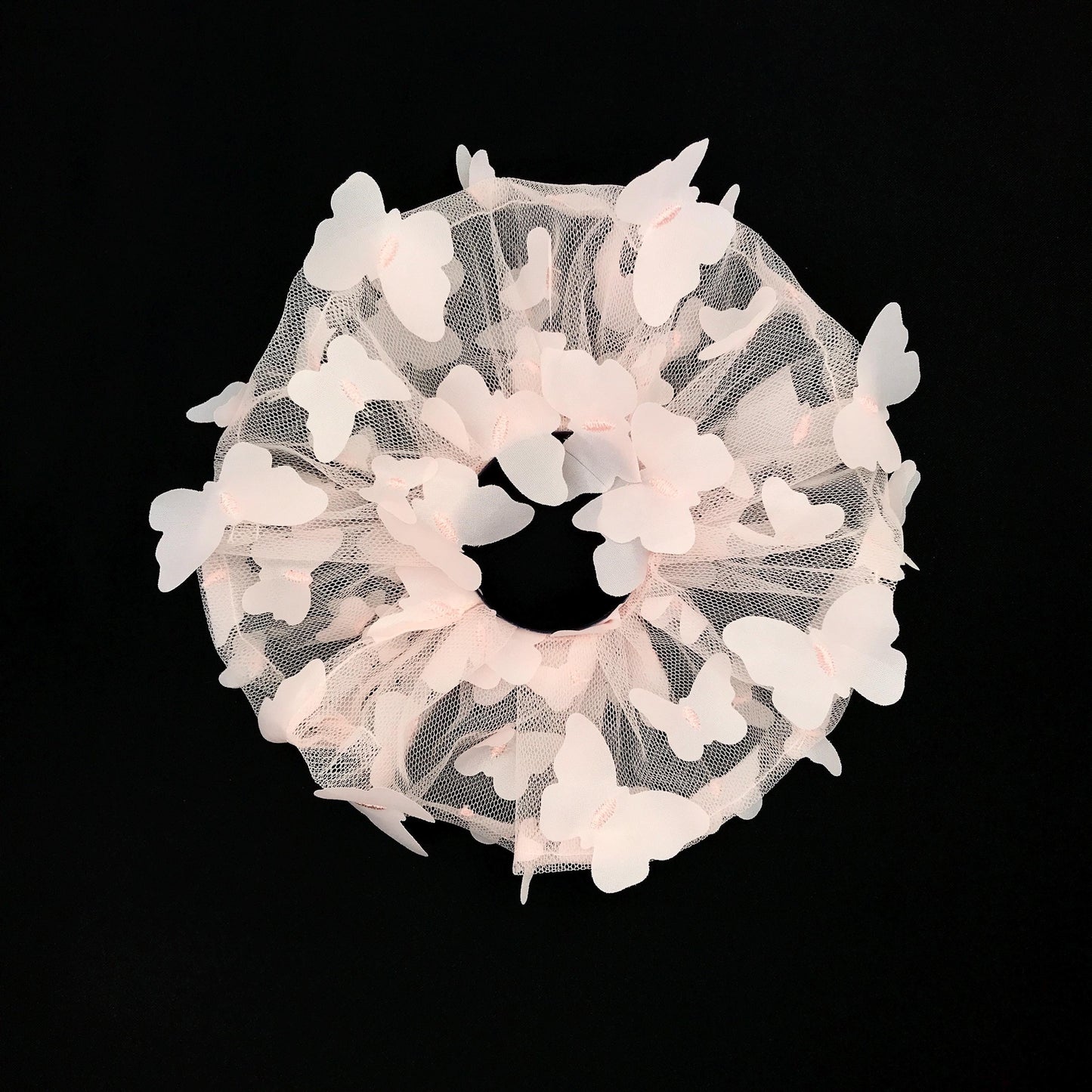 3D Butterfly Tulle Scrunchies Unique Hair Accessories Stylish Hair Ties Creative Ponytail Holders in Pink Multiple Colors Perfect for Girls