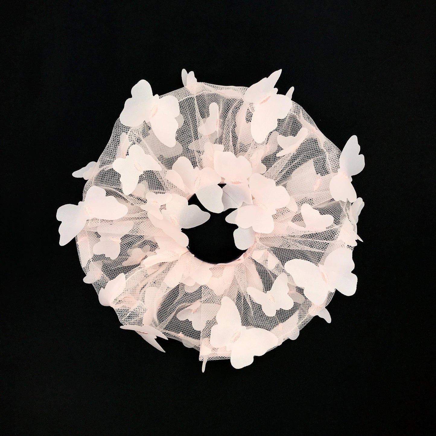 3D Butterfly Tulle Scrunchies Unique Hair Accessories Stylish Hair Ties Creative Ponytail Holders in Pink Multiple Colors Perfect for Girls