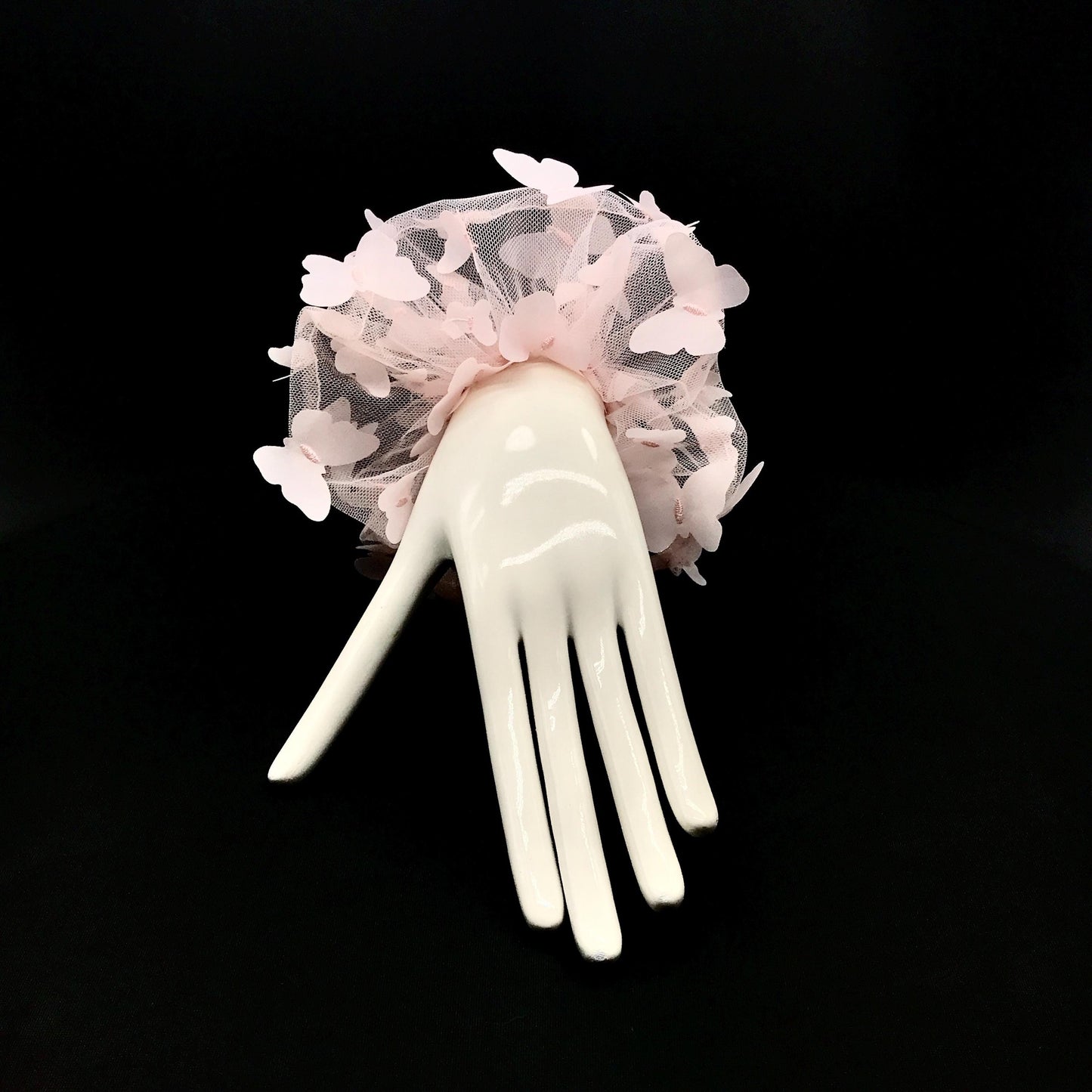 3D Butterfly Tulle Scrunchies Unique Hair Accessories Stylish Hair Ties Creative Ponytail Holders in Pink Multiple Colors Perfect for Girls