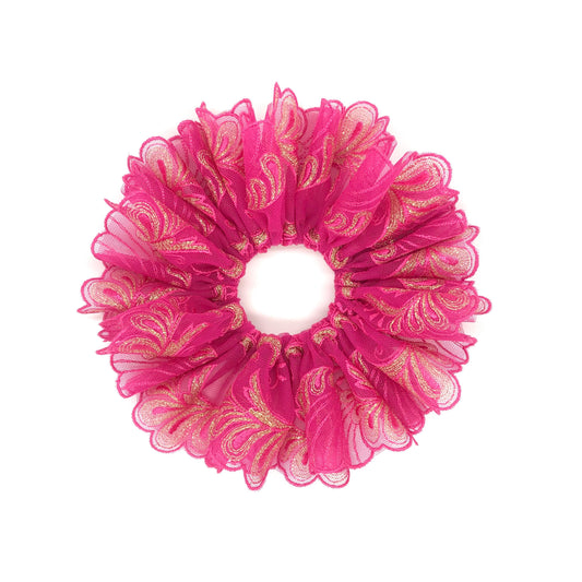 Gorgeous Scrunchies, Floral Scrunchy, Passionate Colors, Party Wear, Trendy Hair Accessories, Stylish Hair Ties, Creative Ponytail Holders