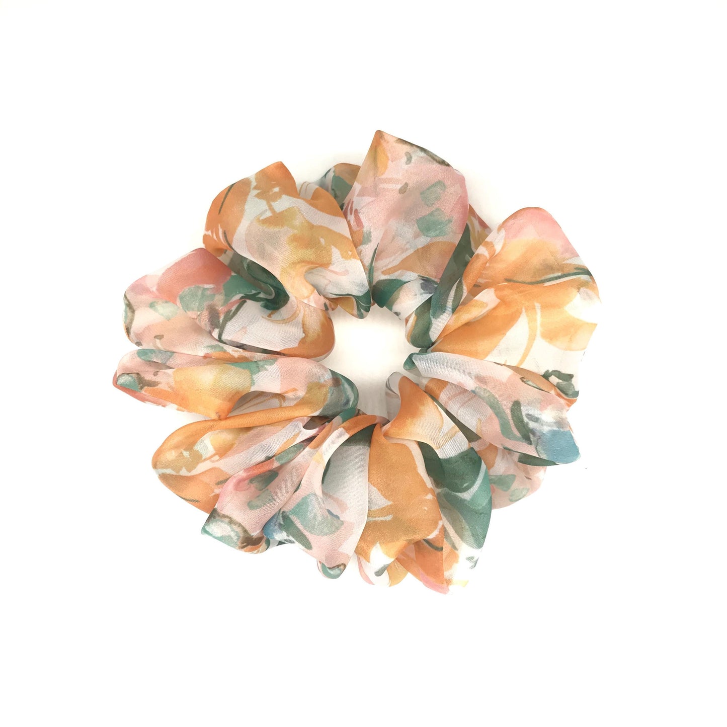 Floral Scrunchies, Gorgeous Spring Daily Party Wear, Pretty Ponytail Bun Holders, Fancy Hair Ties, Stylish Hair Accessories in Vibrant Color