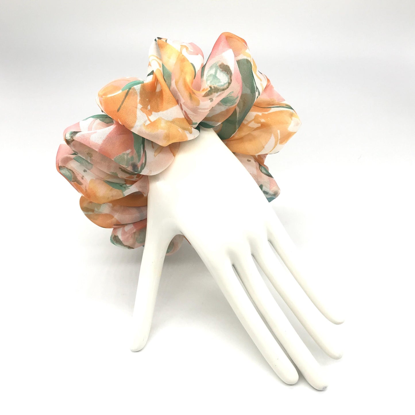 Floral Scrunchies, Gorgeous Spring Daily Party Wear, Pretty Ponytail Bun Holders, Fancy Hair Ties, Stylish Hair Accessories in Vibrant Color