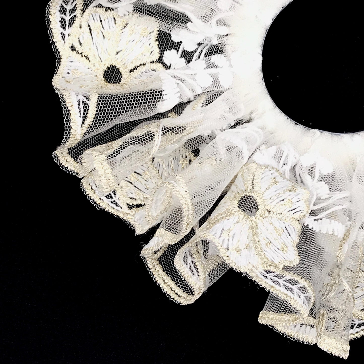 Formal Scrunchies, Embroidered, Elegant Hair Accessories, Stylish Hair Ties, Creative Ponytail Bun Holders in Light Colors, Romantic Gifts