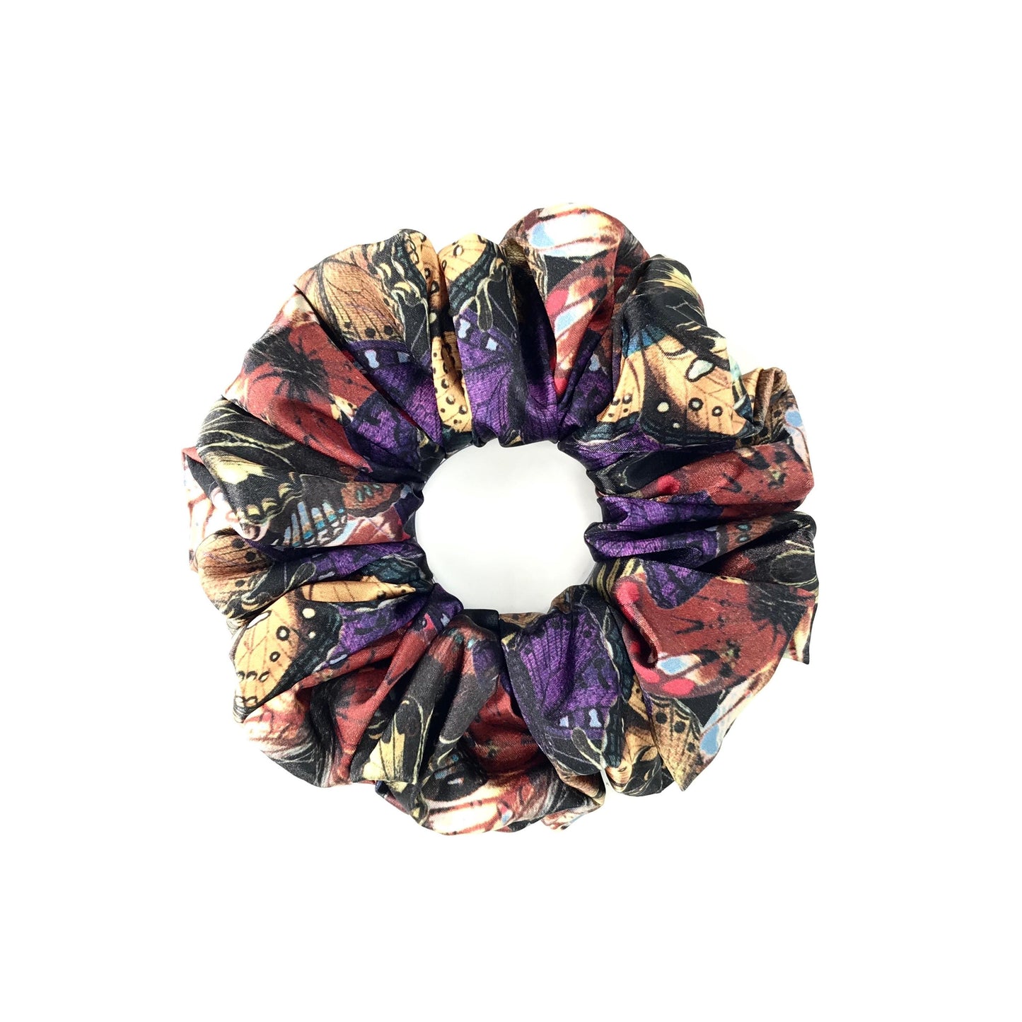 Gorgeous Scrunchies Glossy Surface Colorful Butterflies Daily Party Club Wear Trendy Accessories Creative Ponytail Holders Stylish Hair Ties