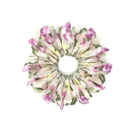 Gorgeous Scrunchies Floral Scrunchy Passionate Color Daily Beach Party Wear Trendy Hair Accessories Stylish Hair Ties Unique Ponytail Holder