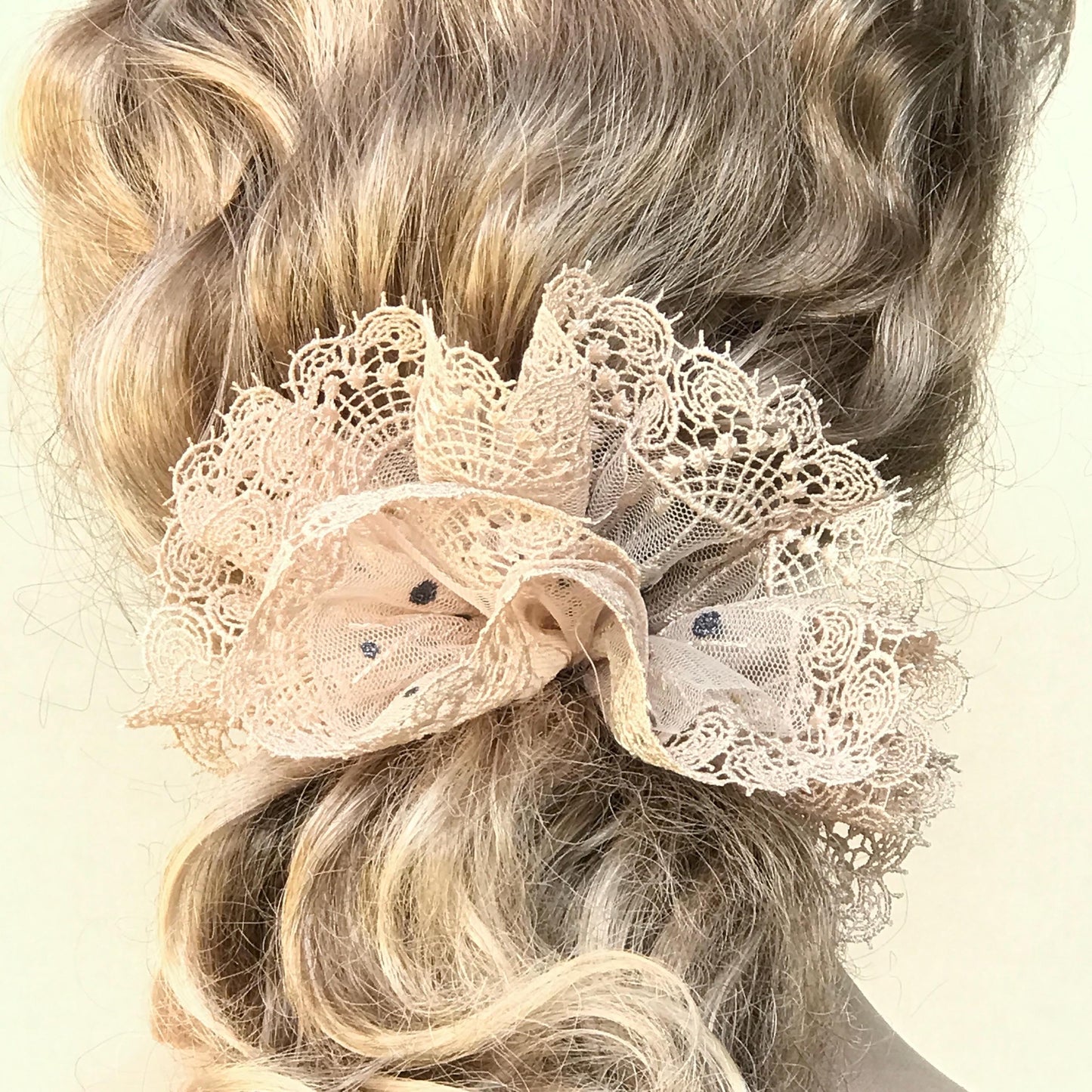 Formal Scrunchies Elegant Scrunchy Embroidery Polka Dot Sunday Party Wear Trendy Accessories Creative Ponytail Bun Holders Stylish Hair Ties