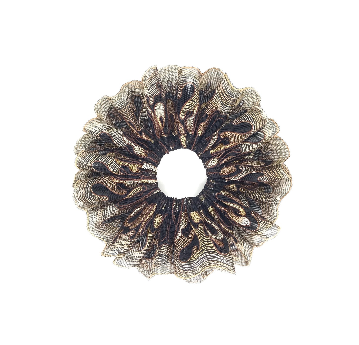 Formal Scrunchies Elegant Scrunchy Embroidery Wave Edge Daily Party Wear Trendy Accessories Creative Ponytail Bun Holders Stylish Hair Ties