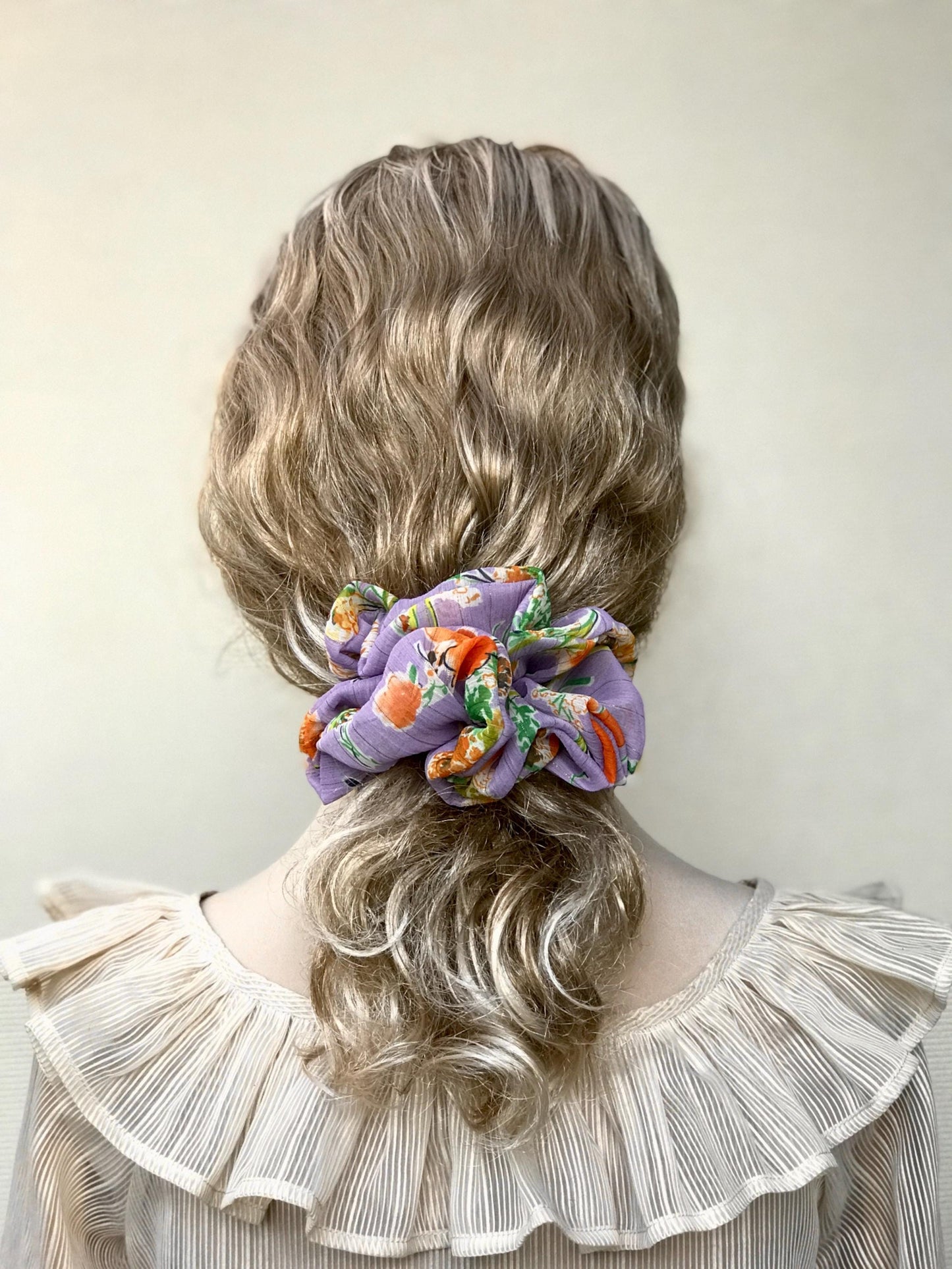 Fancy Scrunchies, Gorgeous Hair Accessories, Stylish Hair Ties, Amazing Hair Rings, Creative Ponytail Bun Holders in Charming Purple Color