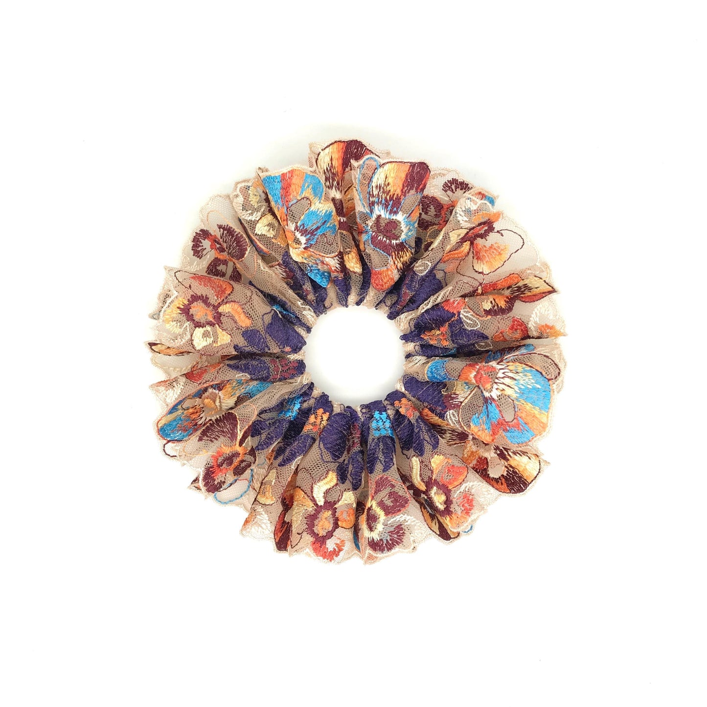 Gorgeous Scrunchies Floral Scrunchy Passionate Color Daily Party Bar Wear Trendy Hair Accessories Stylish Hair Ties Creative Ponytail Holder