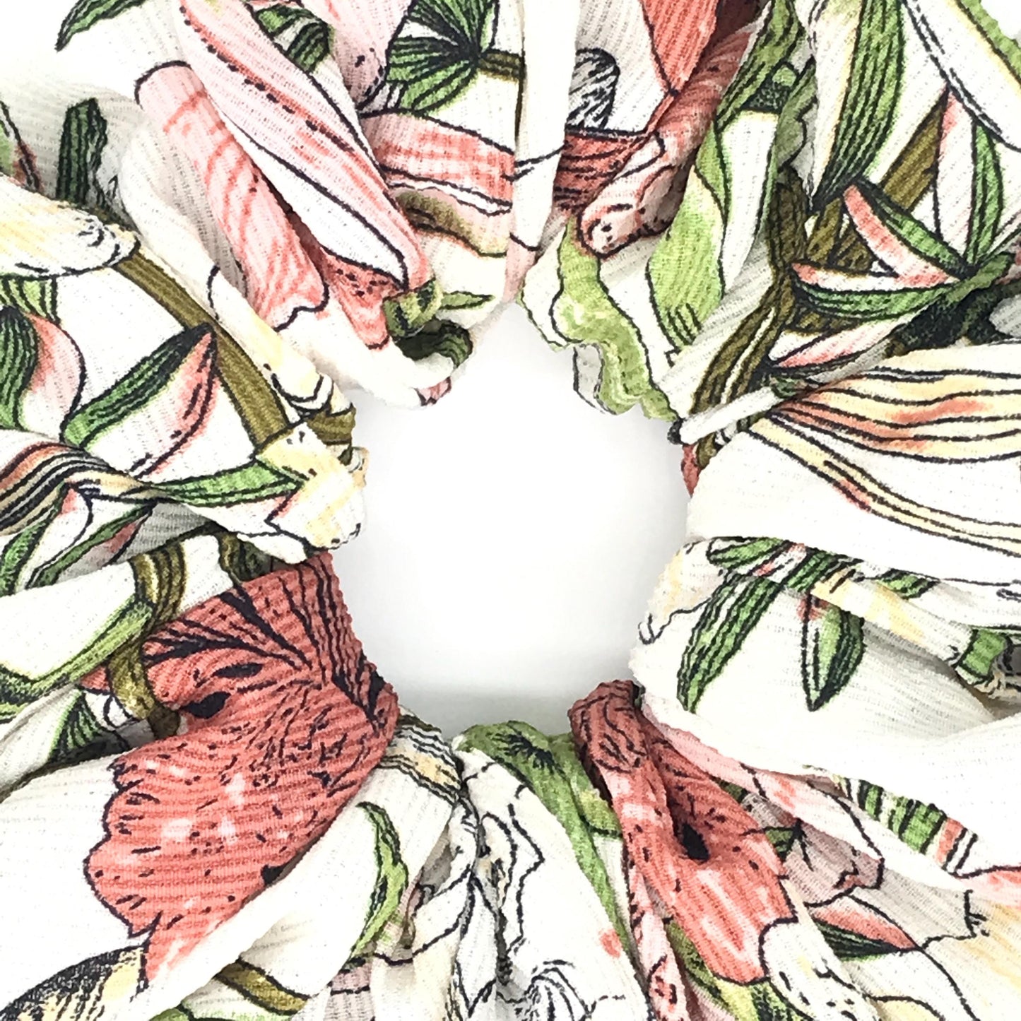 Floral Scrunchies Unique Pattern Daily Party Beach Wear Pretty Ponytail Bun Holders Fancy Hair Ties Stylish Hair Accessories