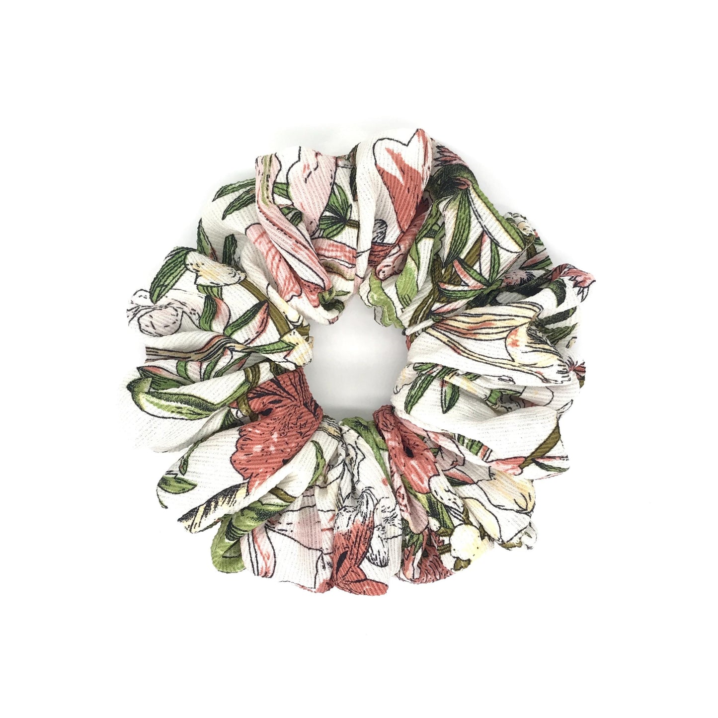 Floral Scrunchies Unique Pattern Daily Party Beach Wear Pretty Ponytail Bun Holders Fancy Hair Ties Stylish Hair Accessories