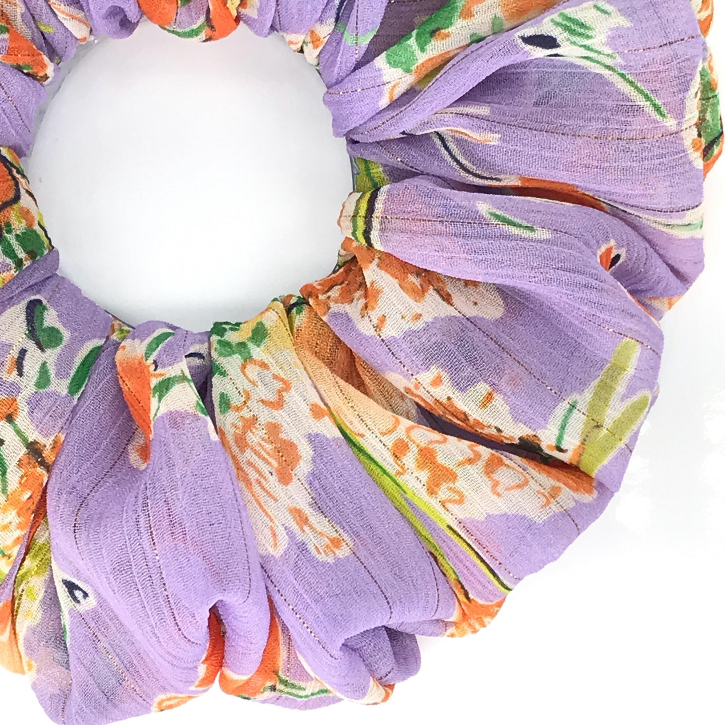 Fancy Scrunchies, Gorgeous Hair Accessories, Stylish Hair Ties, Amazing Hair Rings, Creative Ponytail Bun Holders in Charming Purple Color