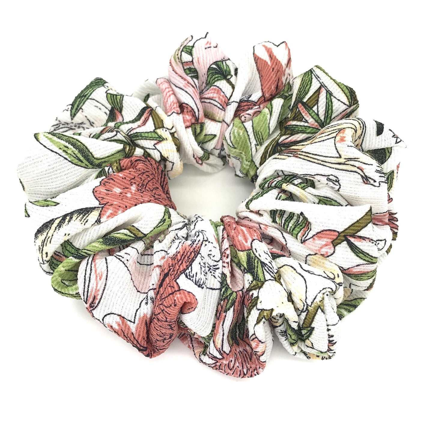 Floral Scrunchies Unique Pattern Daily Party Beach Wear Pretty Ponytail Bun Holders Fancy Hair Ties Stylish Hair Accessories