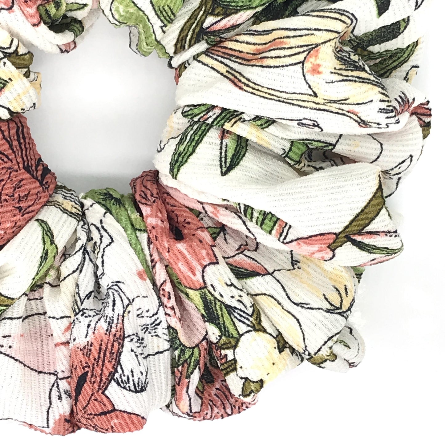 Floral Scrunchies Unique Pattern Daily Party Beach Wear Pretty Ponytail Bun Holders Fancy Hair Ties Stylish Hair Accessories