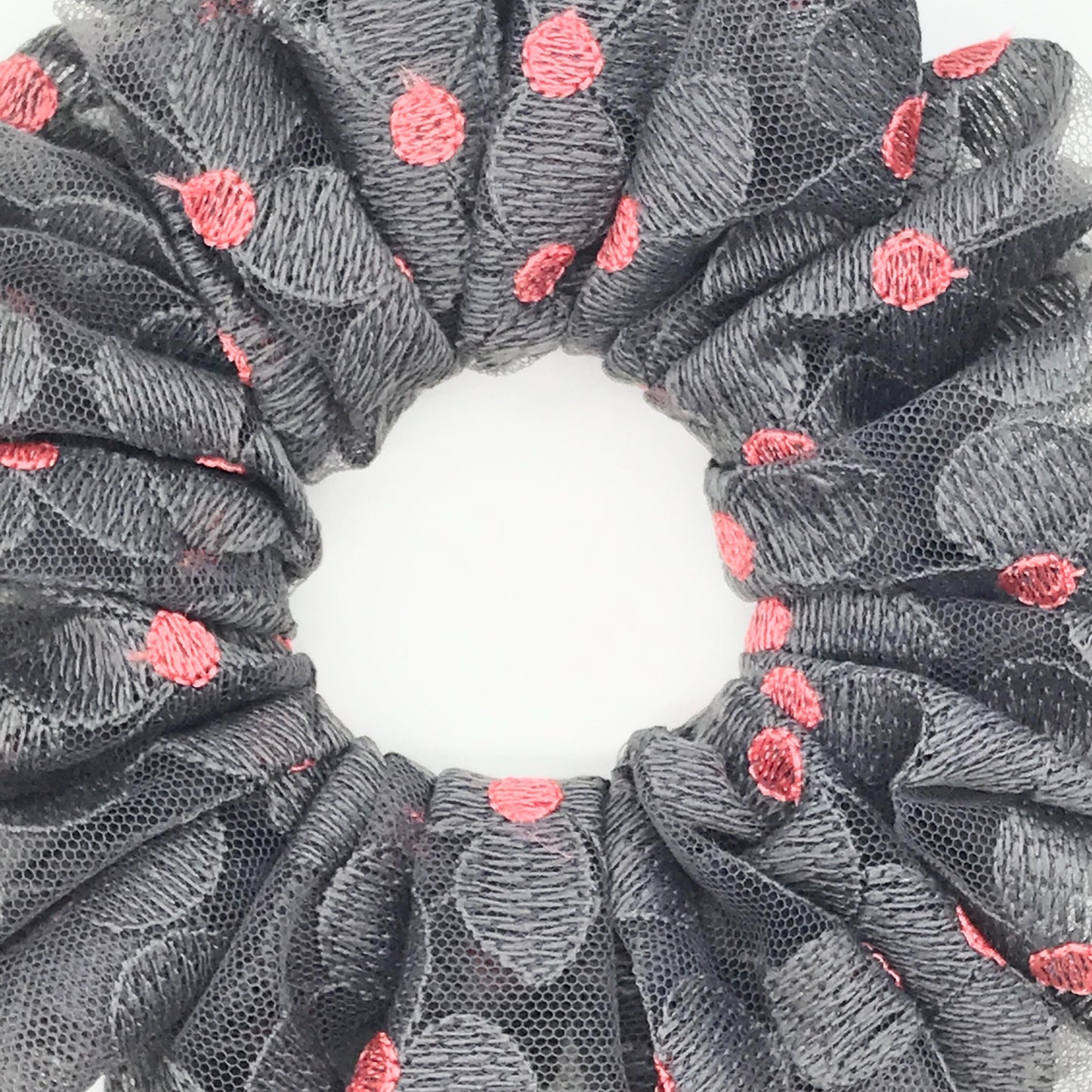 Floral Scrunchies Embroidered Scrunchy Passionate Colors Daily Wear Trendy Hair Accessories Stylish Hair Ties Creative Ponytail Holders 6in