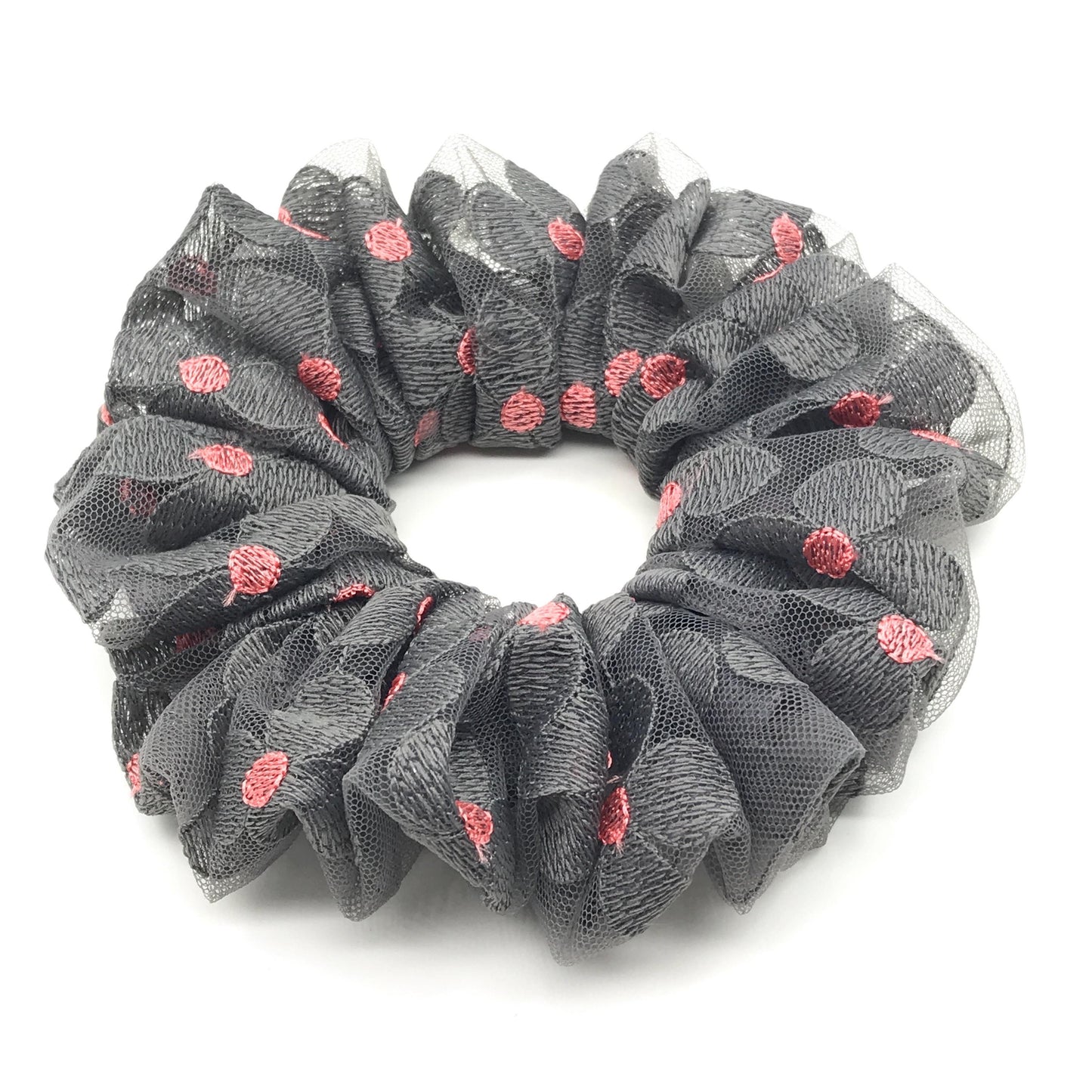 Floral Scrunchies Embroidered Scrunchy Passionate Colors Daily Wear Trendy Hair Accessories Stylish Hair Ties Creative Ponytail Holders 6in
