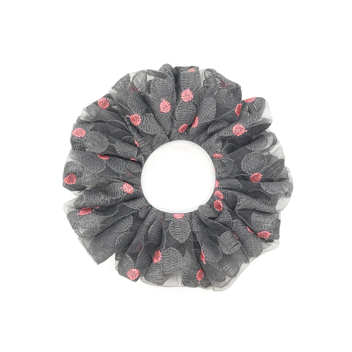 Floral Scrunchies Embroidered Scrunchy Passionate Colors Daily Wear Trendy Hair Accessories Stylish Hair Ties Creative Ponytail Holders 6in