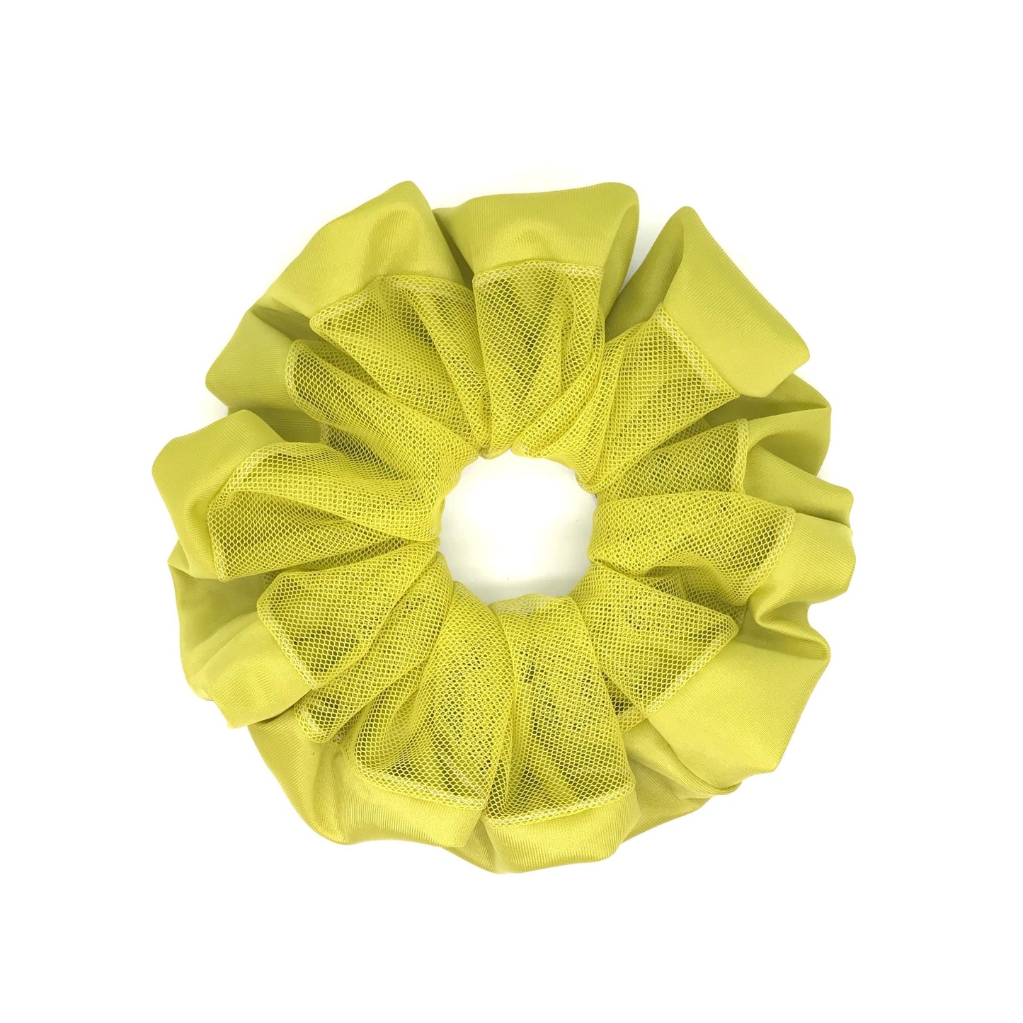 Fancy Scrunchies Daily Party Bar Wear Pretty Ponytail Bun Holders  Stylish Hair Ties Trendy Hair Accessories in Yellow-Green Special Fabric